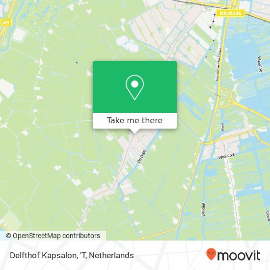 Delfthof Kapsalon, 'T map