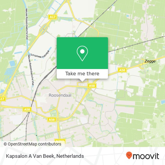 Kapsalon A Van Beek map