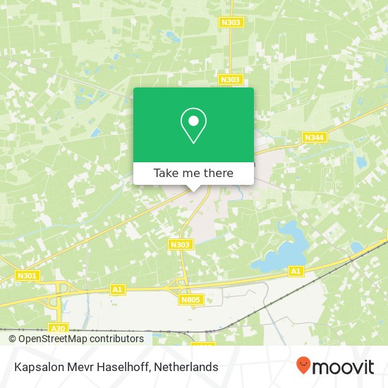 Kapsalon Mevr Haselhoff map