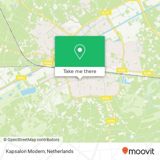 Kapsalon Modern map