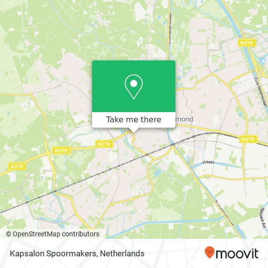 Kapsalon Spoormakers map