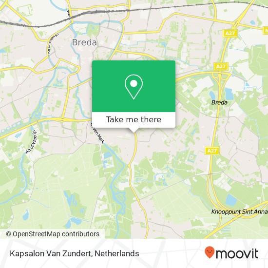 Kapsalon Van Zundert map