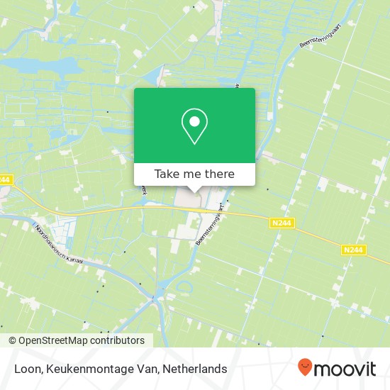 Loon, Keukenmontage Van map