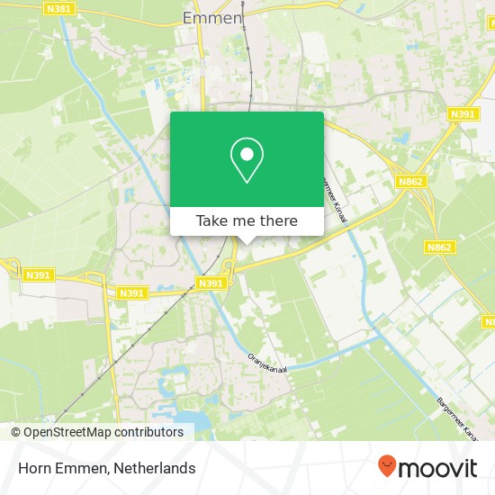 Horn Emmen map