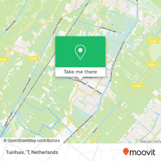 Tuinhuis, 'T map