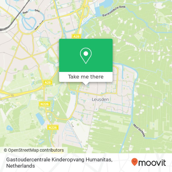 Gastoudercentrale Kinderopvang Humanitas map