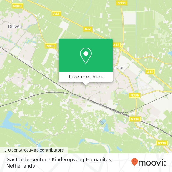 Gastoudercentrale Kinderopvang Humanitas map