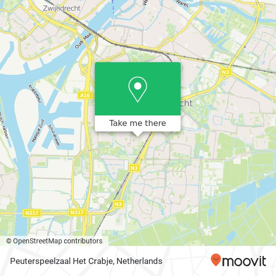 Peuterspeelzaal Het Crabje map