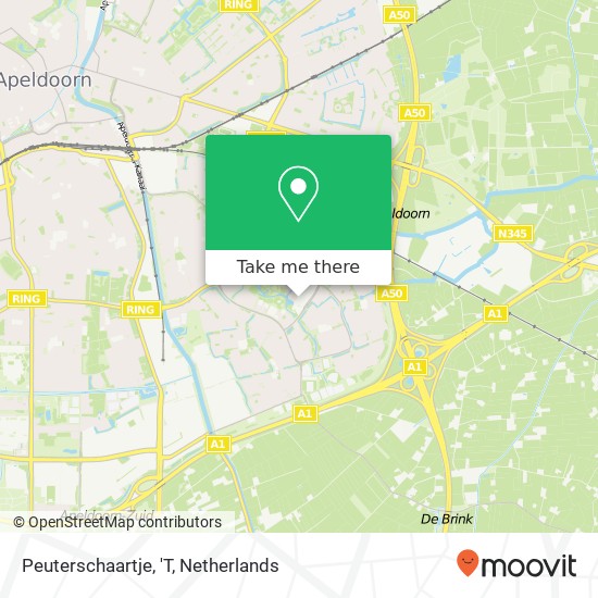 Peuterschaartje, 'T map