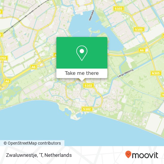 Zwaluwnestje, 'T map