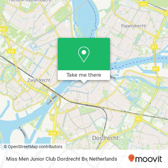 Miss Men Junior Club Dordrecht Bv map