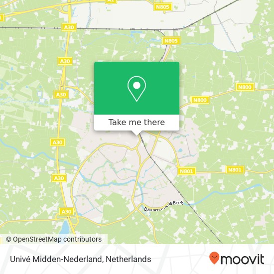 Univé Midden-Nederland map