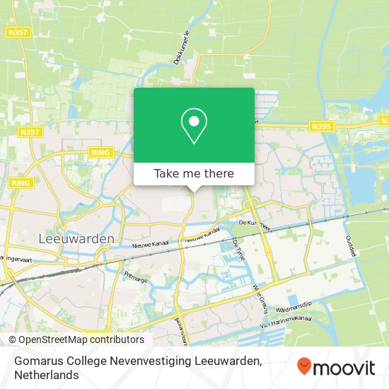 Gomarus College Nevenvestiging Leeuwarden map