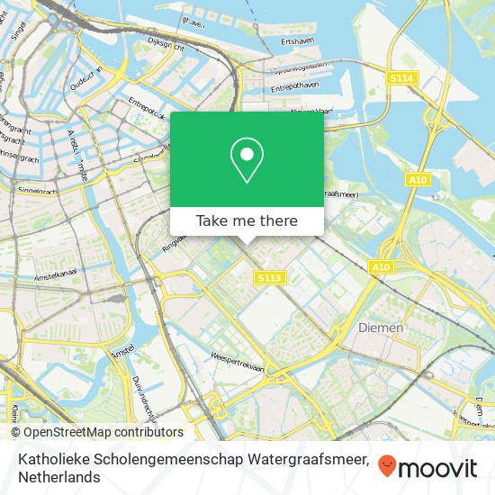 Katholieke Scholengemeenschap Watergraafsmeer Karte