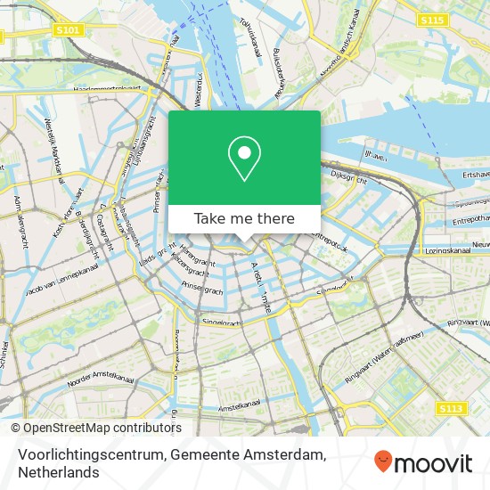 Voorlichtingscentrum, Gemeente Amsterdam Karte
