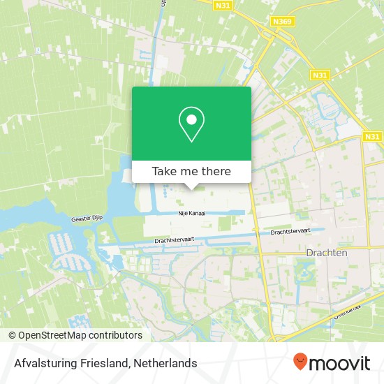 Afvalsturing Friesland map