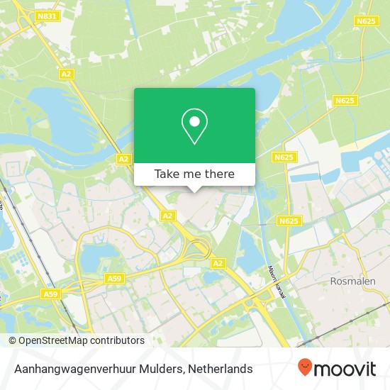 Aanhangwagenverhuur Mulders map