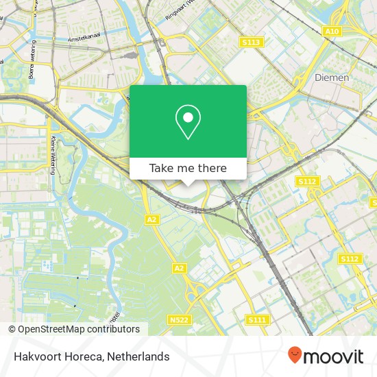 Hakvoort Horeca map