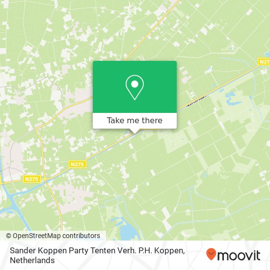 Sander Koppen Party Tenten Verh. P.H. Koppen map