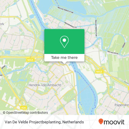 Van De Velde Projectbeplanting map