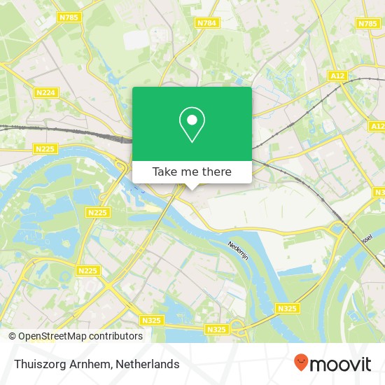 Thuiszorg Arnhem map
