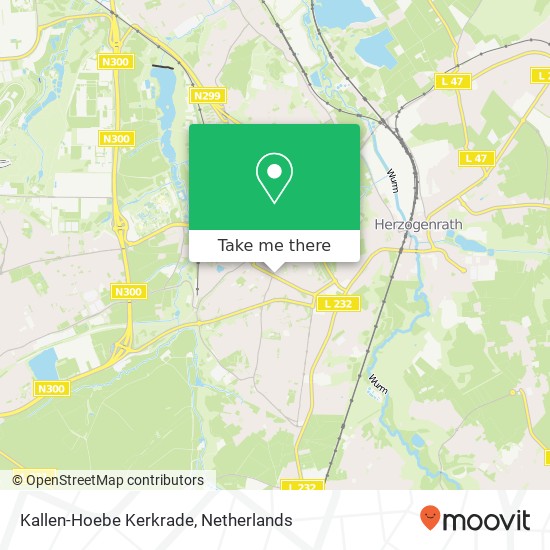 Kallen-Hoebe Kerkrade map