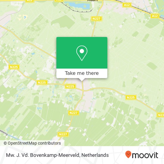 Mw. J. Vd. Bovenkamp-Meerveld map