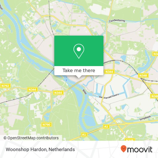 Woonshop Hardon map