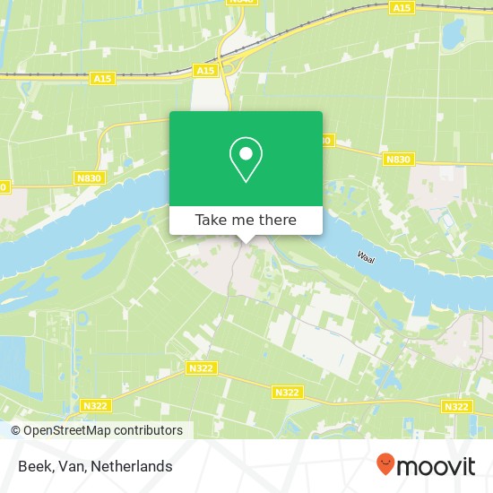 Beek, Van map