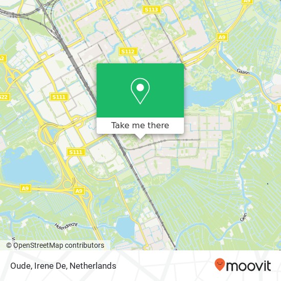 Oude, Irene De map