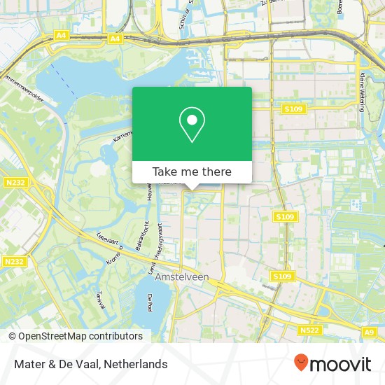 Mater & De Vaal map