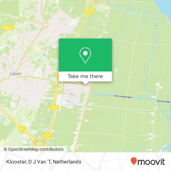 Klooster, D J Van 'T map