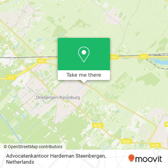 Advocatenkantoor Hardeman Steenbergen map