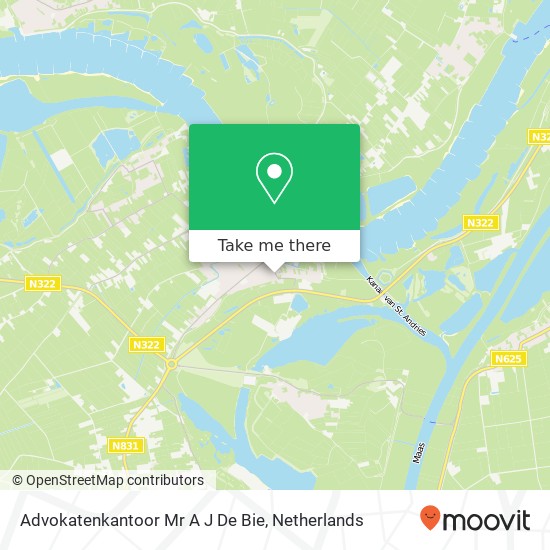 Advokatenkantoor Mr A J De Bie map