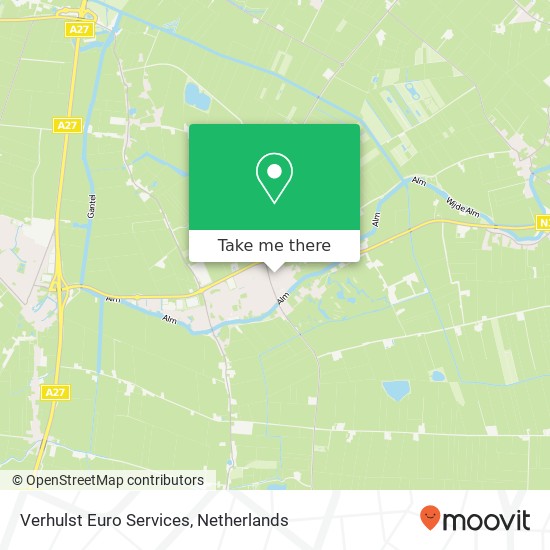 Verhulst Euro Services map