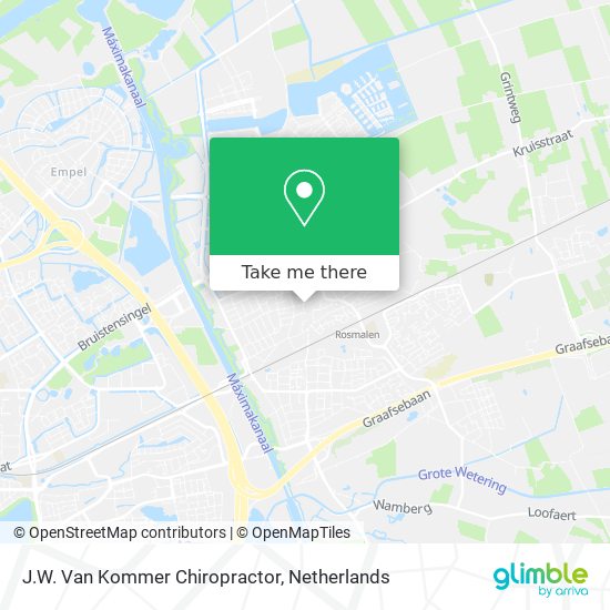 J.W. Van Kommer Chiropractor map