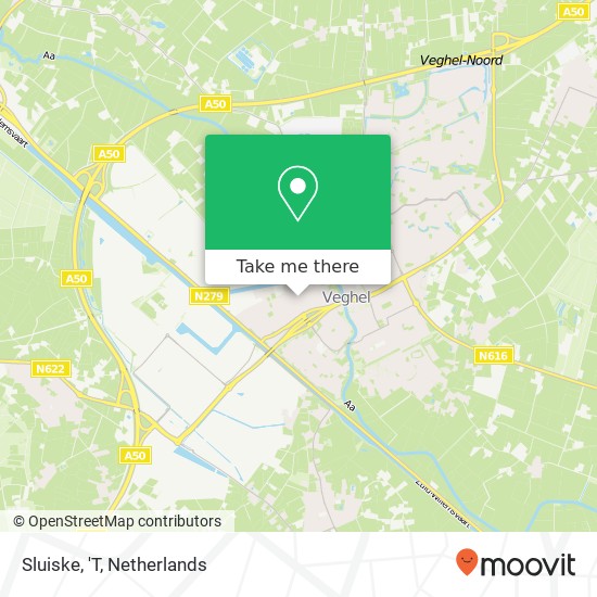 Sluiske, 'T map