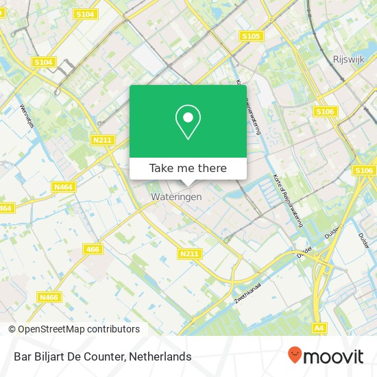 Bar Biljart De Counter map