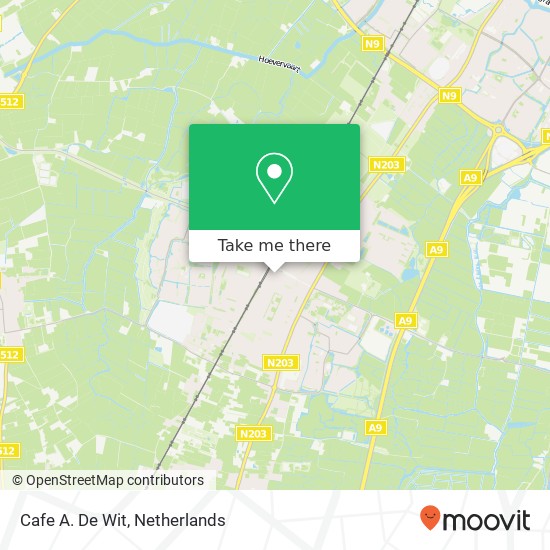 Cafe A. De Wit map