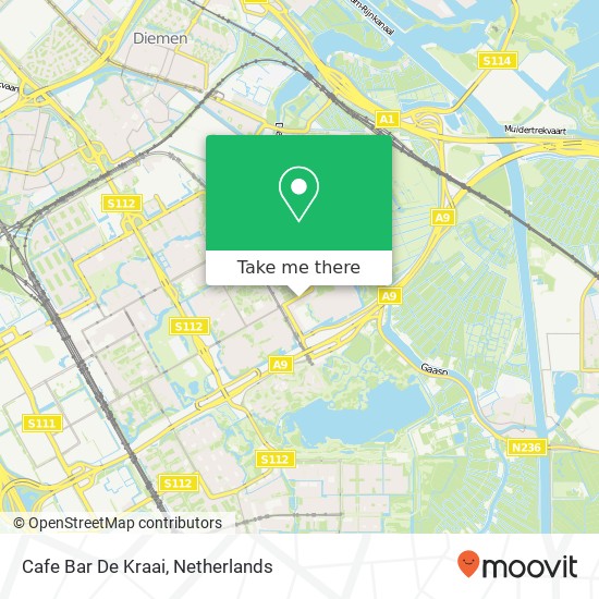 Cafe Bar De Kraai map