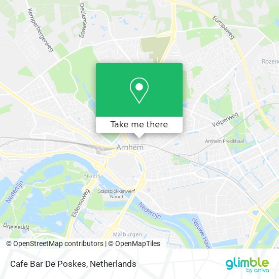 Cafe Bar De Poskes map