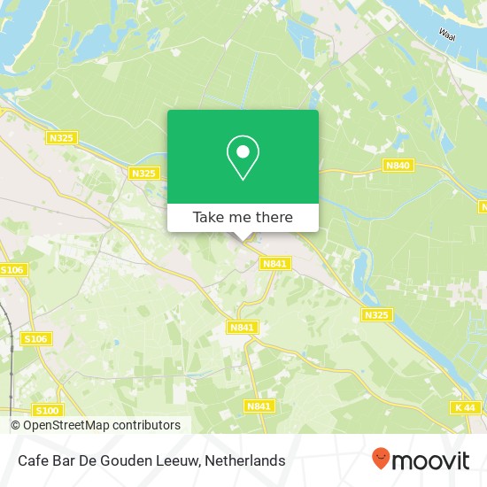 Cafe Bar De Gouden Leeuw map