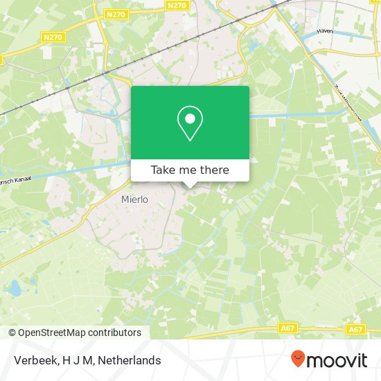 Verbeek, H J M map