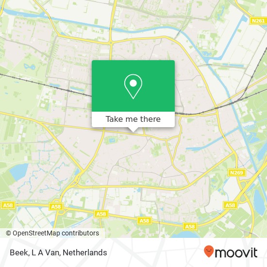 Beek, L A Van map