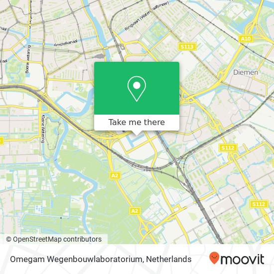 Omegam Wegenbouwlaboratorium map