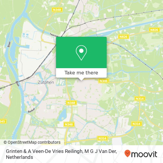 Grinten & A Veen-De Vries Reilingh, M G J Van Der map