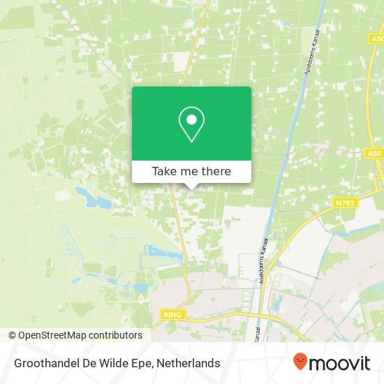 Groothandel De Wilde Epe map