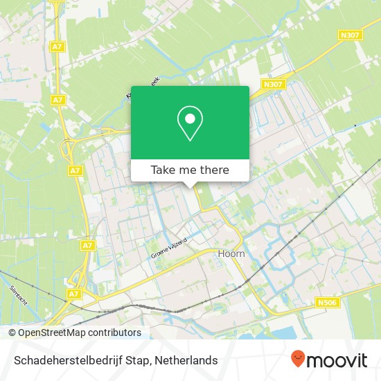 Schadeherstelbedrijf Stap map