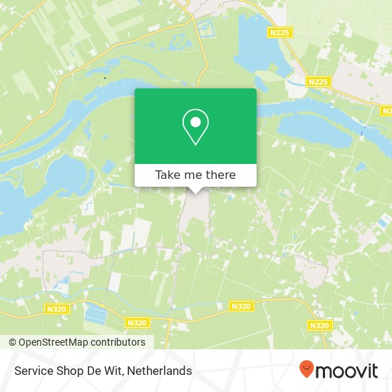 Service Shop De Wit map