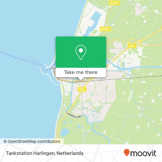 Tankstation Harlingen map